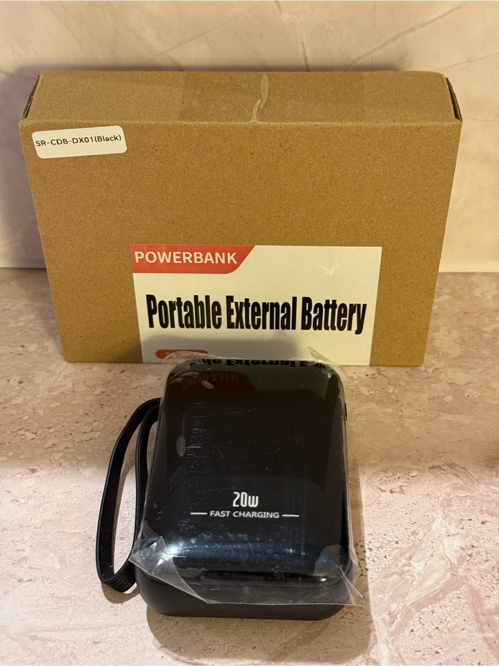 Portable 20W External Power Bank - Black